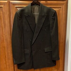 Brown houndstooth Double-Breasted Blazer